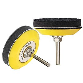 Yakamoz 2 Pack 3-Inch Hook and Loop Sanding Backing Pad with 1/4 Inch Shank and Soft Foam Layer Buffering Pad Polishing Tool Kit for Drill Air Die Grinder Sander Grinding Rotary Tool