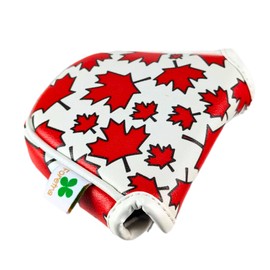 Foretra Canada Maple Leaves Pattern Golf headcovers Novelty Funny Golf Club Covers for Men and Women for Golf Clubs Driver Wood Hybrid Putter Blade Mallet (Putter Mallet)