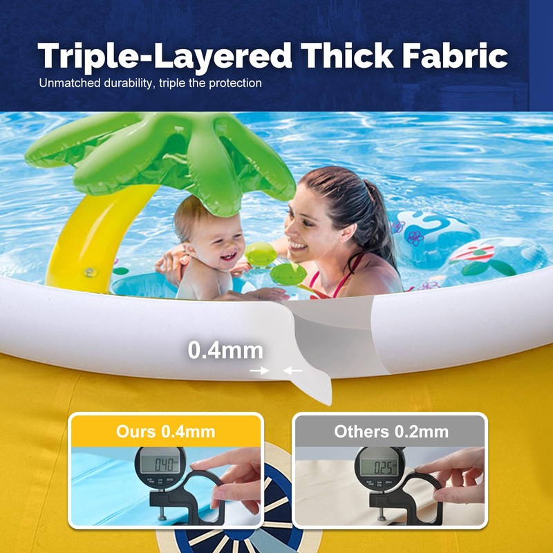 DIMAR GARDEN 10ft x 30in Inflatable Swimming Spray Pool, Outdoor