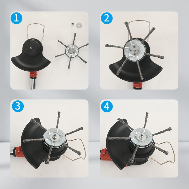 fKiZanthene 1 Pcs Steel Wire Strimmer Head, Durable Strimmer Head,