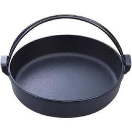 Iwachu 20038 Iwachu Sukiyaki Pot with Southern Crane 24, Black Baking, Inner Diameter 9.4 inches (24 cm), Induction Compatible, Nambu Ironware