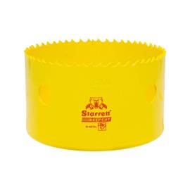 Starrett Deep Cut Hole Saw - DCH0334 Heavy Duty Bi-Metal with Extra Cobalt HSS Teeth - For Metals Wood Cast Iron Fibreglass Plastic Materials - 95mm