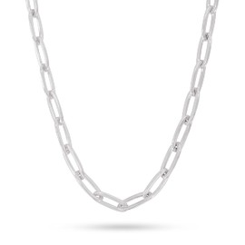 PORI JEWELERS Jewelry 3mm, 3.5mm, 4mm, 6mm Paperclip Chain Necklace- Sizes 16'-36' (6MM, 16')