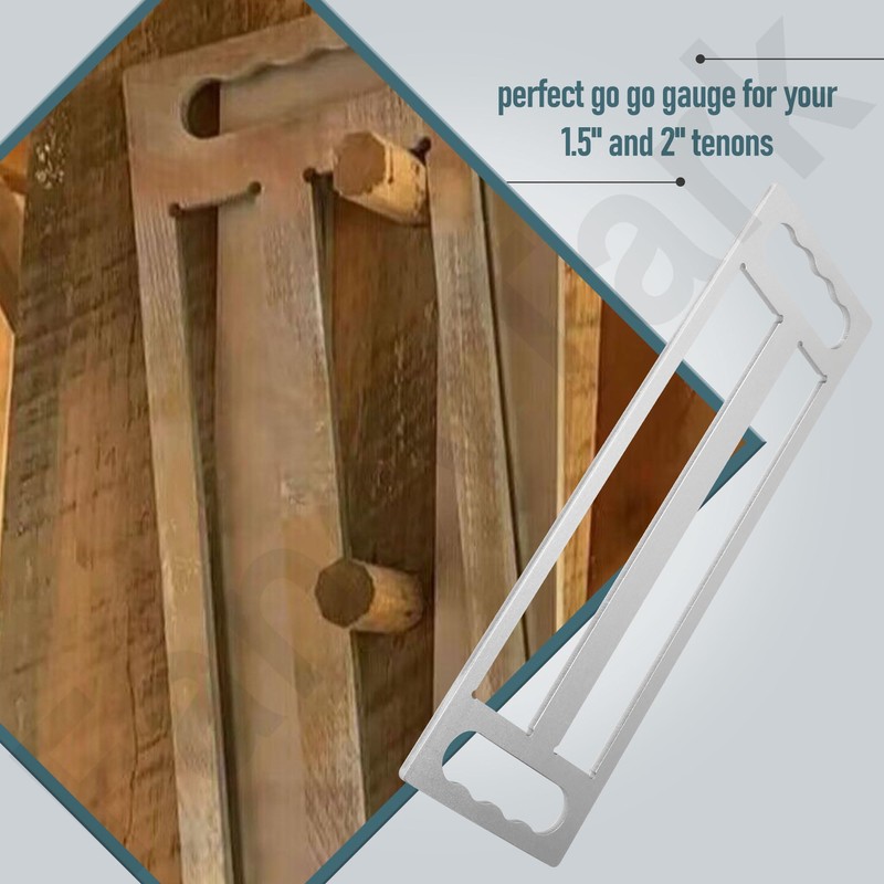 Timber Frame Tenon Gauge Tool 【1.5" and 2" slots w/handle】,Made