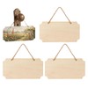 3 Pack Blank Wooden Signs,9.8 x 3.9 Inch Curved Notch