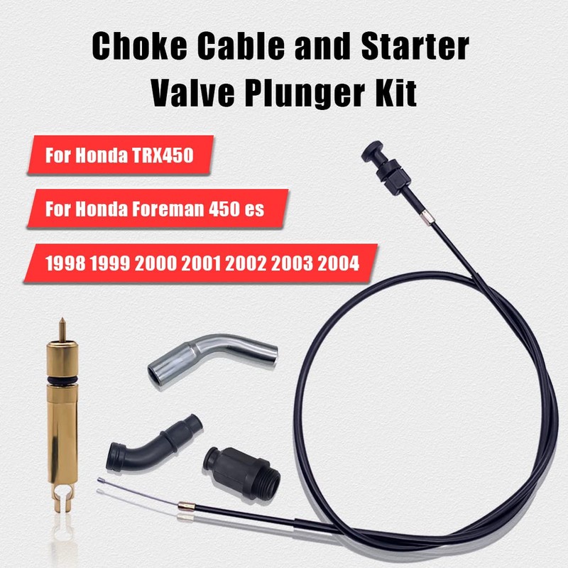 Choke Cable and Starter Valve Plunger Kit Compatible With Honda