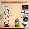Adebime Modern Table Lamp, 7 Colors 10 Light Modes Spiral