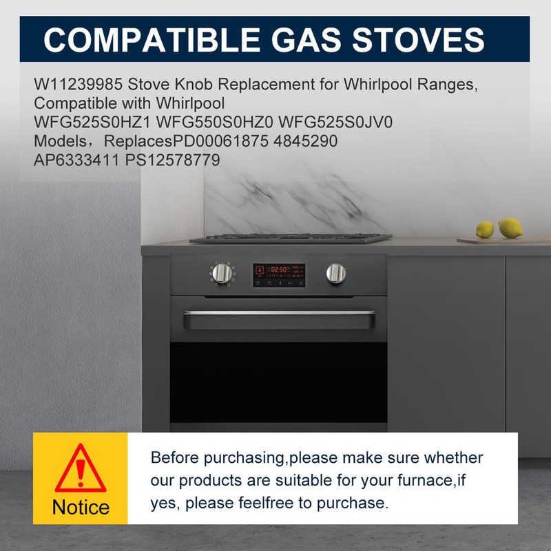For Whirlpool Gas Stove Knobs Replacement Compatible with Whirlpool Ranges