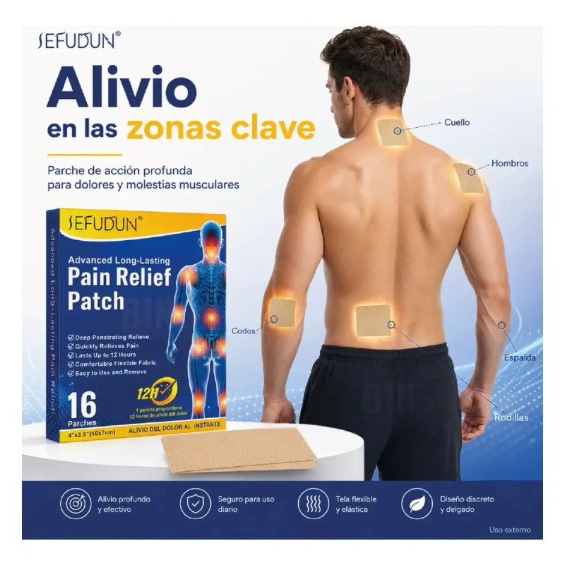 Parches Apoyo Para Alivio Del Dolor Beige