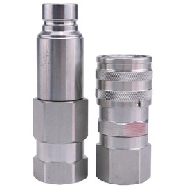 LSSOCH Male & Female Flat Face Coupler Kit 7246777 7246790 Compatible With Bobcat 542 553 653 751 753 763 773 7753 853 863 864 873 963 B100 B200 B250 E08 E10 E32i E35 E42 E45 E55