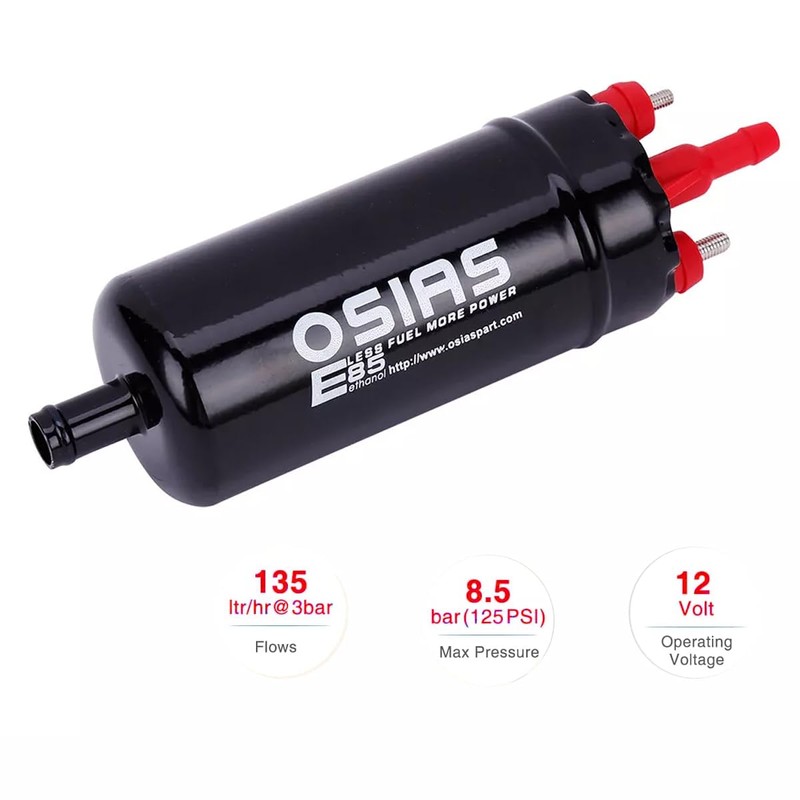 OSIAS 12V Inline Universal High Pressure Fuel Pump Replacement 0580464070
