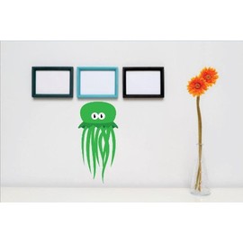 Decals - Jellyfish Water Ocean Sea Animal Kids Children Boy Girl Bedroom Bathroom Living Room Picture Art Mural Size 24 Inches X 48 Inches - Vinyl Wall Sticker - 22 Colors Available