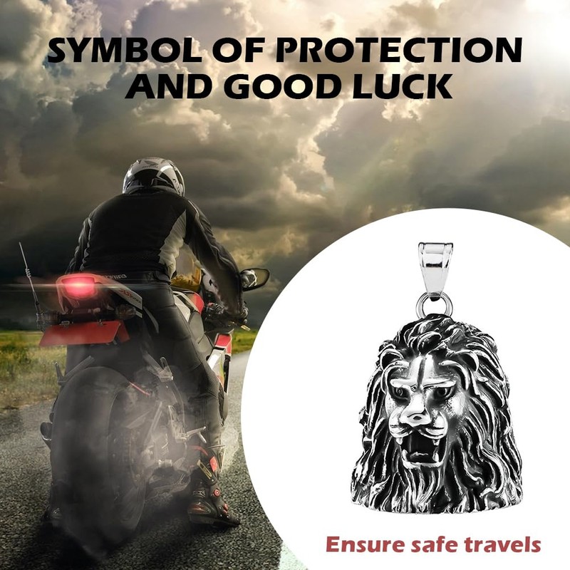 Jvuouxy Guardian Angel Motorcycle Bell Lucky Bells Drive Safe Pendant