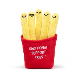 Emotional Support Fries by Relatable, Cuddly Stuffed Animals and Toys, Squishy Toys and Plushies, Great Gift Ideas for Loved Ones of All Ages, Includes 5 Plushies with Carrying Basket