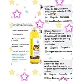 Aceite de papa Fortalece el cabello maltratado y seco Aclara zonas obscuras