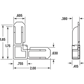 Prime-Line PL 7726 3/4 In. x 7/16 In. Screen Frame Corners, Plastic, White (4 Pack)