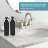 Soap Dispenser, 350ml Matte Black Stainless Steel Soap Dispenser Slim