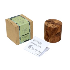 Powder Keg: Wooden Puzzles for Adults an Interlocking 3D Cylinder Brain Teasers from SiamMandalay with SM Gift Box (Pictured)