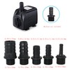 Nozzles Kit for Fountain Pump, Replacement Adapters 5 Sizes Plastic