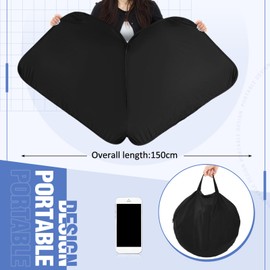 Juexica Foldable Office Cubicle and Desk Shade, Portable Light Shade, 29.5 Inches Radius Foldable Canopy Fully Blocks Light or Disturbance for Working Office Cubicle Accessories, Black