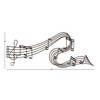 Deco 79 Metal Music Notes Wall Decor, 49" x 1"