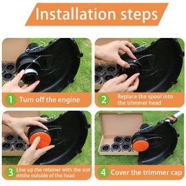 Replacement Spool Grass Trimmer Line, Pack of 3, Compatible with Einhell Ge-CT 18/28 Li et Ge -CT 18/28 Li TC, Cordless Grass Trimmer, 5 m Length Diameter 1.6 mm, Replacement Grass Trimmer Spool