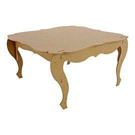 Fantasias Miguel Mylin Mesa Garigoleada De Madera Chica, 15 cm Alto X 29.5 cm Largo X 30 cm Ancho, Natural