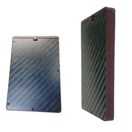 X HobbyWdiy Mountain Travel Men's minimalist wallet - ultra-thin RFID matte carbon fiber credit card clip and money clip, men's wallet, brown, One Size, Vip Card Storage Box Leisure Travel Card Bag