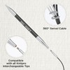 KnitPro - KnitPro Acciaio Inox Nero/Argento 360° Cavo Girevole Intercambiabile
