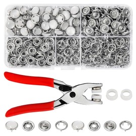 Veumoie Pearl Snaps for Fabric Snap Pliers, Metal Snap Button Kit for Clothing, Shirts, Onesie, Romper,120 Set