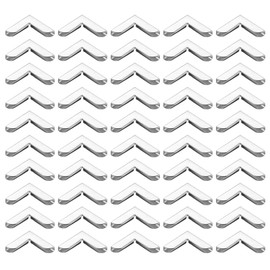 PATIKIL 20 mm Metal Book Corners, Pack of 100 Photo Corners Book Corners Protection Retro Metal Decoration for Crafts Scrapbook Photo Album Book Binding, Silver Tone