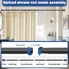 YNL Black Shower Curtain Rod 36-68 Inch(3-5.67ft), No Slip No