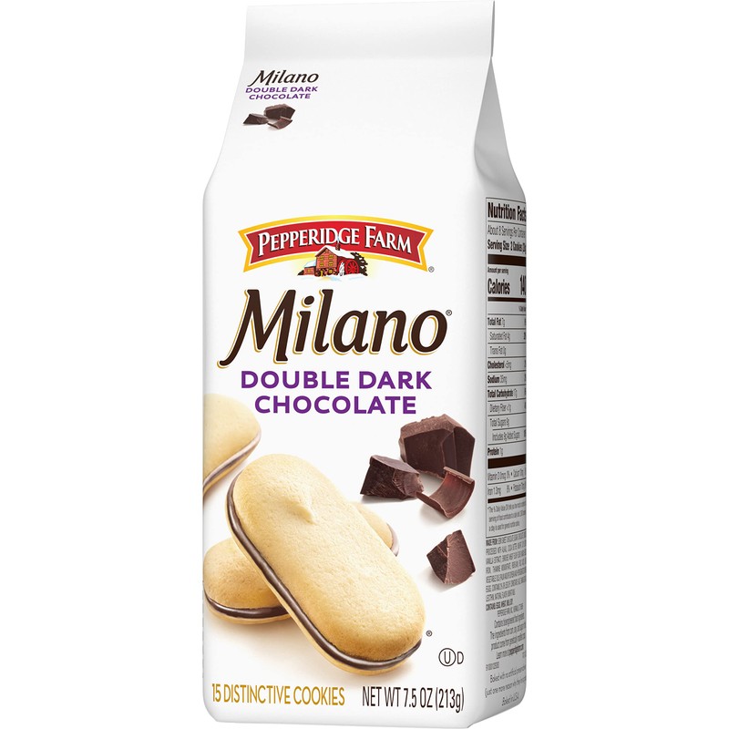 Pepperidge Farm Milano Double Dark Chocolate Cookies, 7.5 OZ Bag