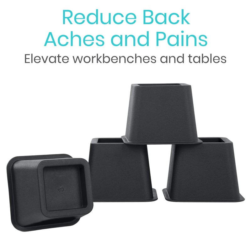 Vive Bed Risers Heavy Duty (4 Pack - 3 Inch)