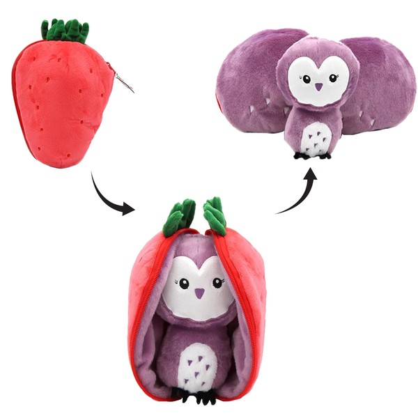 LES DGLINGOS LES DGLINGOS Flipetz Violet The Owl Plushie |