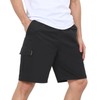 7VSTOHS Mens Cargo Short Cotton Loose Fit Full Elastic Waist