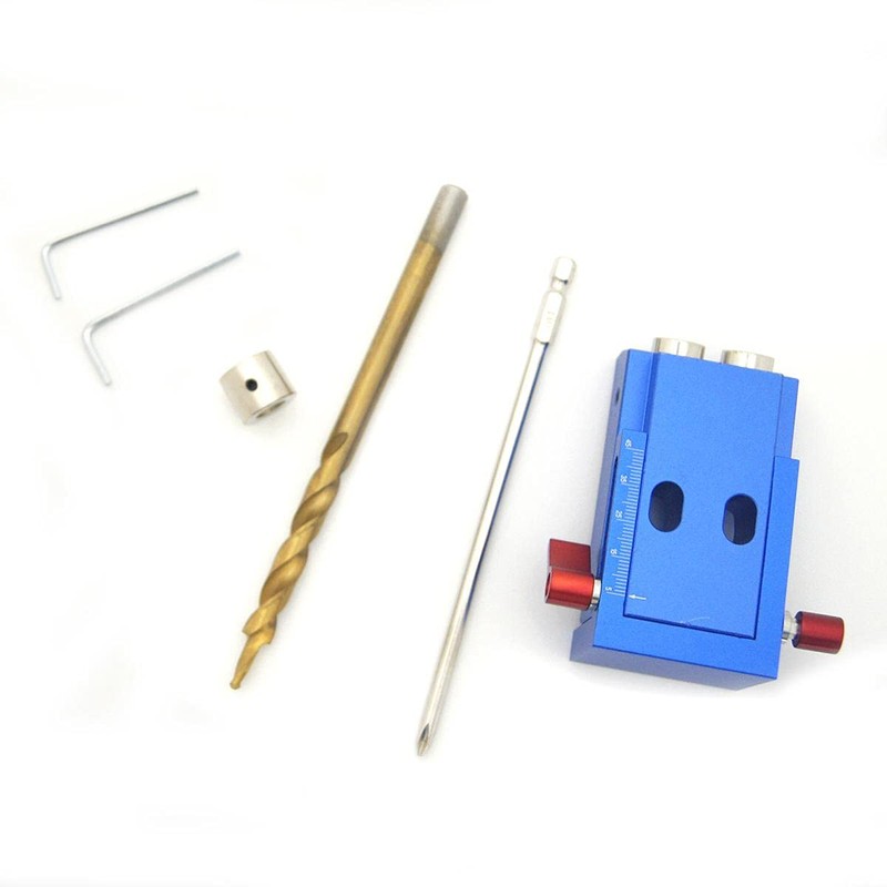 KATSU Pocket Hole Drilling Jig Kit with Step Bit Woodworking