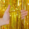 BEKOIUP Tinsel Curtain Gold 3 Pieces - 1 m x