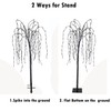 LED Solar Willow Tree Lights Outdoor,4.6Ft Lighted Weeping Willow Tree,Adjustable
