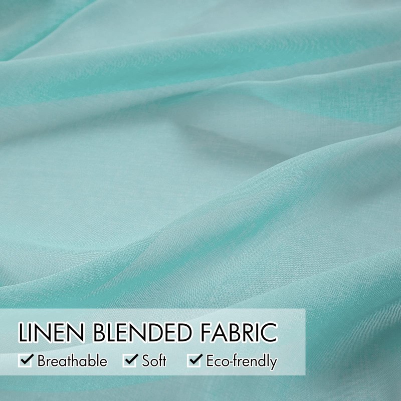 MIULEE 2 Panels Sheer Window Curtains Elegant Window Voile Panels