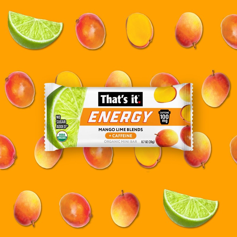 That’s it. Mango Lime Energy Mini Bars | 100mg Natural