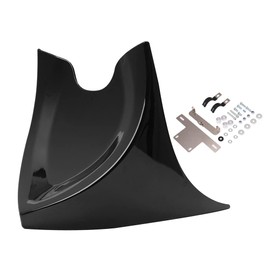 HIYOYO Glossy Black Lower Front Chin Spoiler Fairing Cover Air Dam Mounting Bracket for Harley Touring Softail Fatboy Dyna 2004-2017