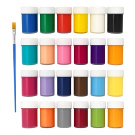 MEBY Textile Paint Set – 24 Colours x 25 ml, Washable up to 40°C, for Cotton & Fabric, Water-Based, Fast Drying, Precise Application