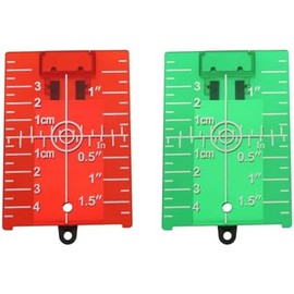 2 unidades de reflectores de nivel láser para pizarra de objetivo, placa de objetivo reflectante para alineación en cruz y medición láser