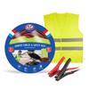 STP Jumper Cables for Car & Reflective Safety Vest Kit,