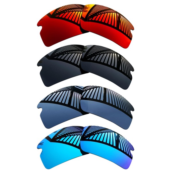 MYCOURAG 4 Pairs Replacement Lenses for Oakley Flak 2.0 OO9295