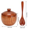 Olla de madera para especias, salero, caja de pimienta de