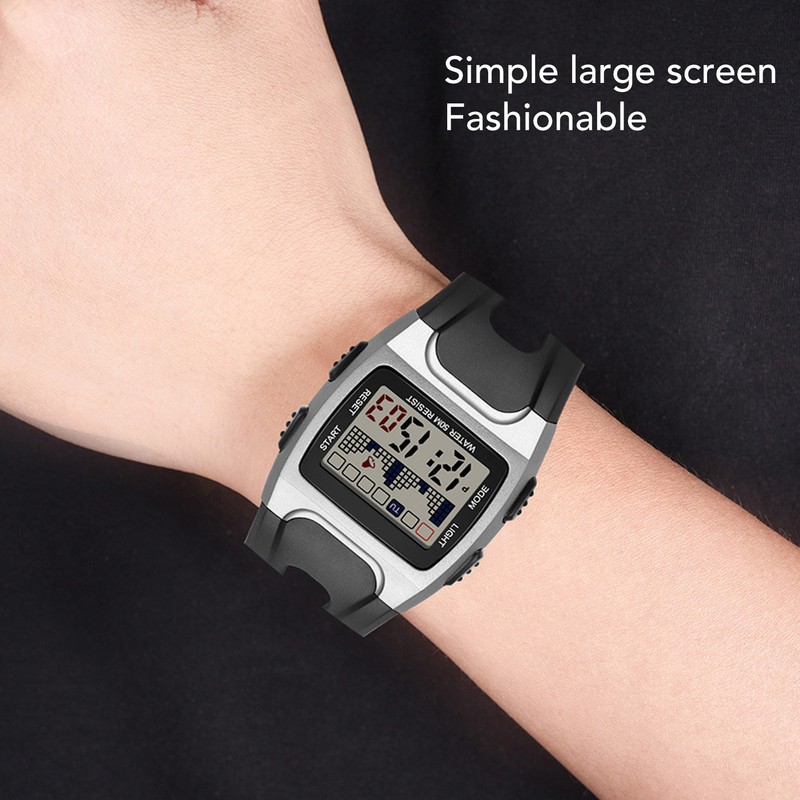 50m Waterproof Sports Watch LED Night Light Calendar Alarm Multifunctional
