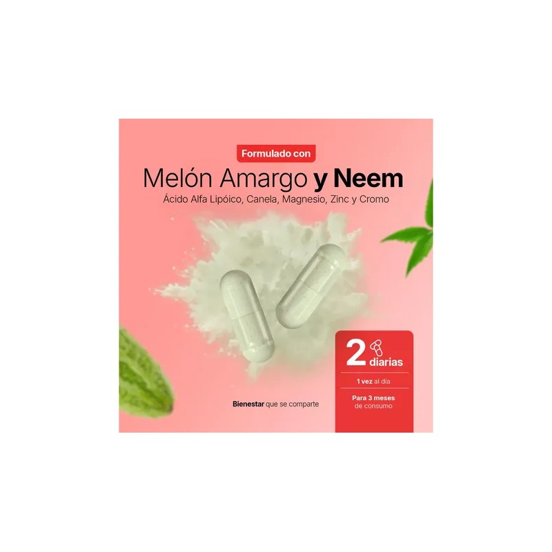 Suplemento Apoyo Equilibrio Glucosa Metabólico 180 Cápsulas Mezcla Herbal Bienestar