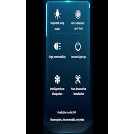 Night Knight Motorcycle LED Headlight Headlight H4 BA20D Color Mobile Phone APP Adjustable LED Light (BA20D)